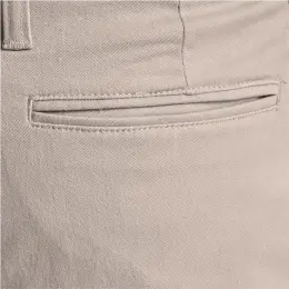 Mens Superb Stretch Chino Pants Stone Back Pocket